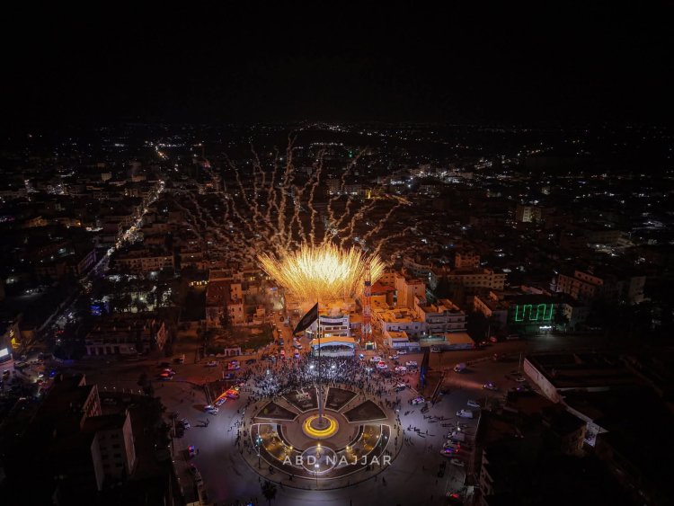 من الاحتفالات الشعبية في الذكرى 15 لانطلاقة الثورة السورية في مدينة إدلب