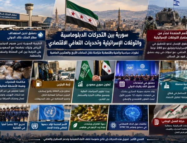 سورية بين التحركات الدبلوماسية والتوغلات الإسرائيلية وتحديات التعافي الاقتصادي
